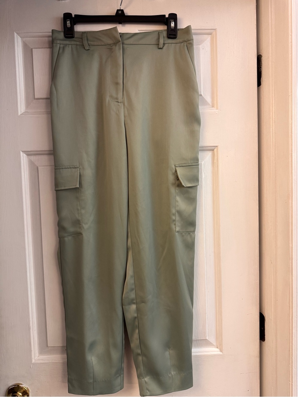 Nicole Miller Light Sage Cargo Trousers